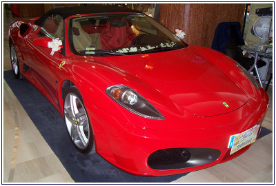 Auto Sposi Napoli, noleggio auto per cerimonie |Ferrari f430 Spider per sposi